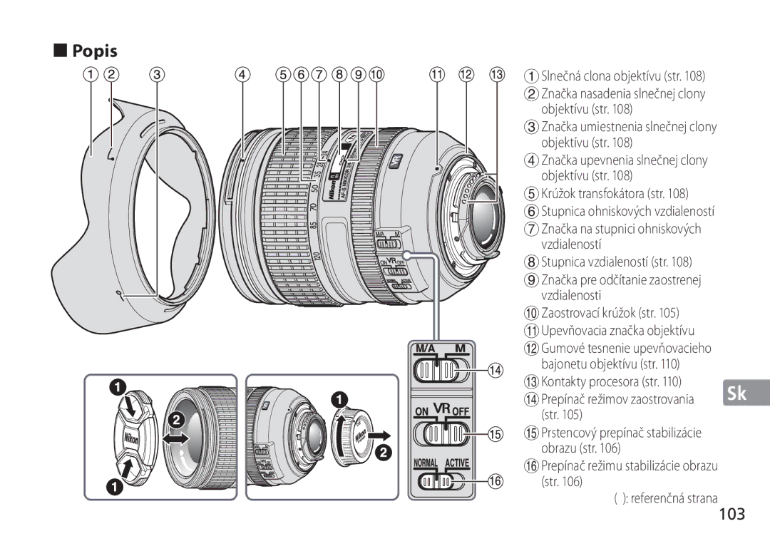 Nikon 2193 manual „ Popis, 103 