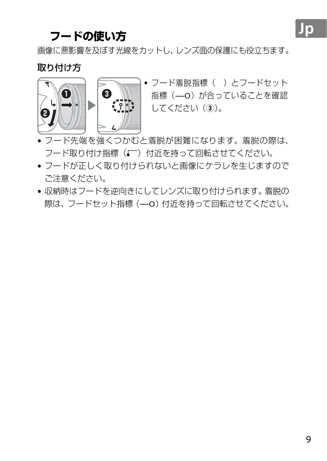 Nikon 2196 user manual フードの使い方 