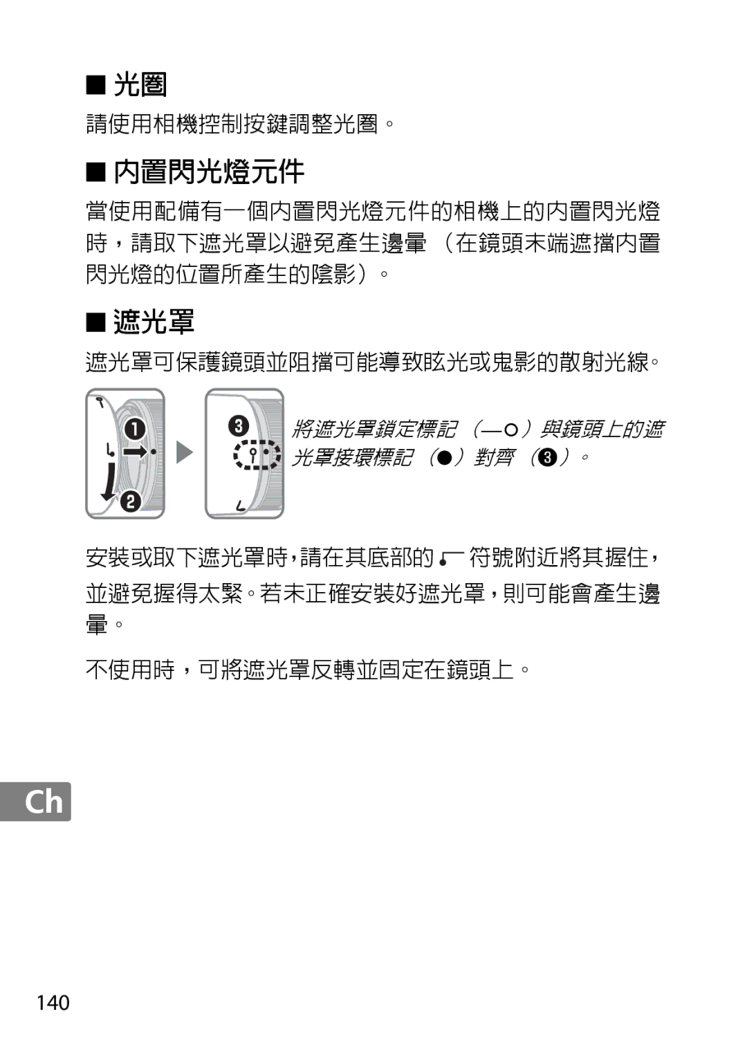 Nikon 2201 user manual 內置閃光燈元件 