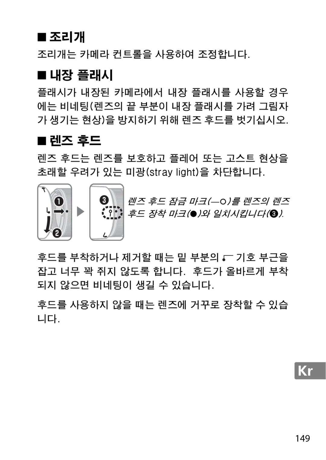 Nikon 2201 user manual 조리개 