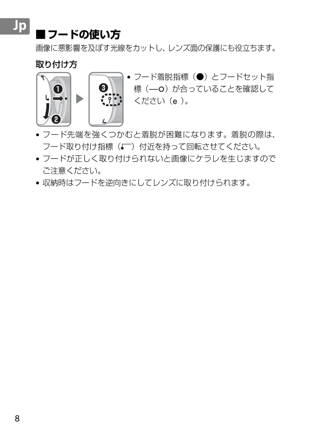 Nikon 2201 user manual フードの使い方 