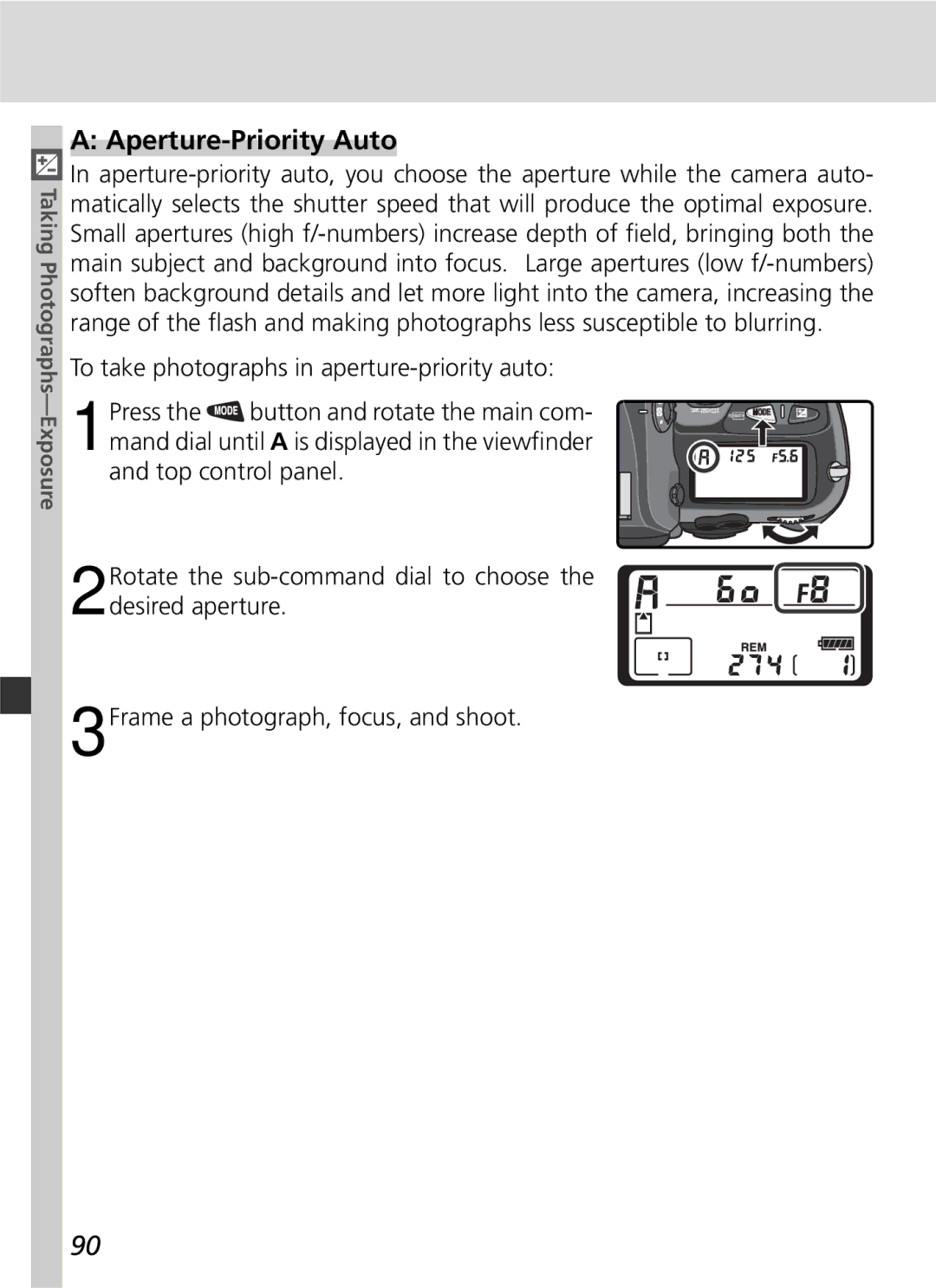 Nikon 25215 manual Aperture-Priority Auto 