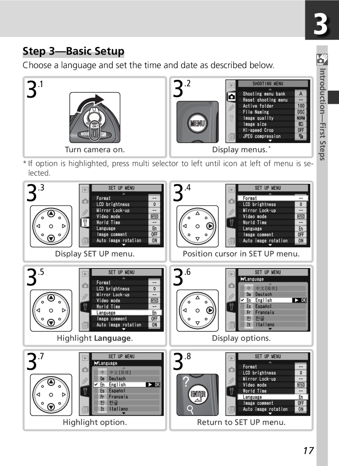 Nikon 25215 manual Basic Setup 