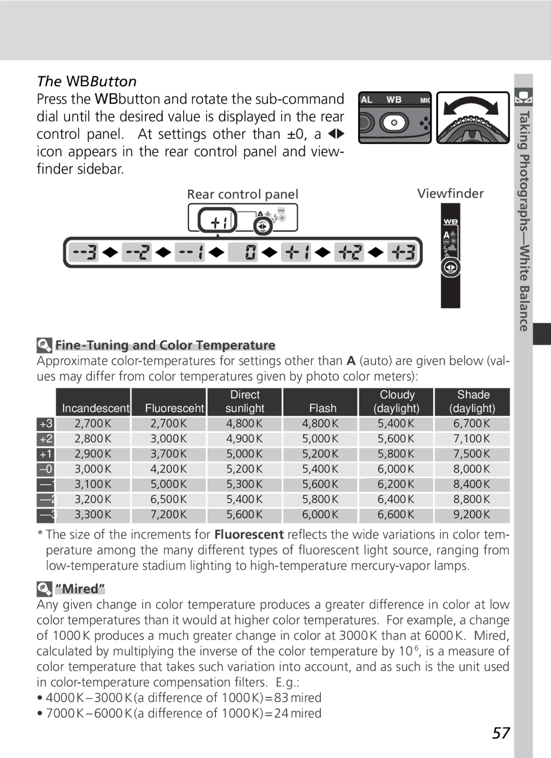 Nikon 25215 manual Fine-Tuning and Color Temperature, Mired 