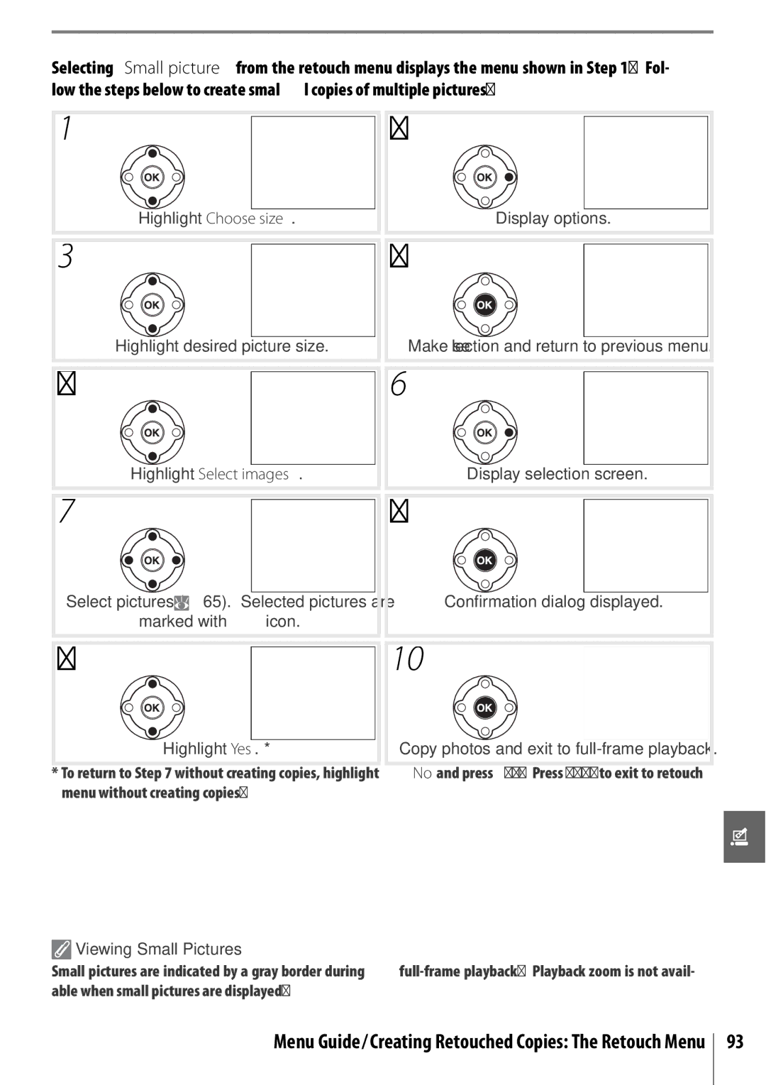 Nikon 25420 manual Highlight Select images, Viewing Small Pictures 