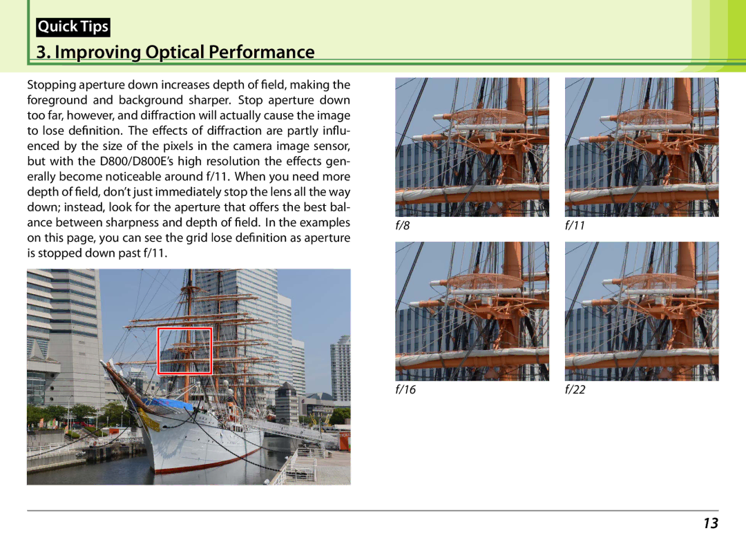 Nikon 25498B manual Improving Optical Performance 