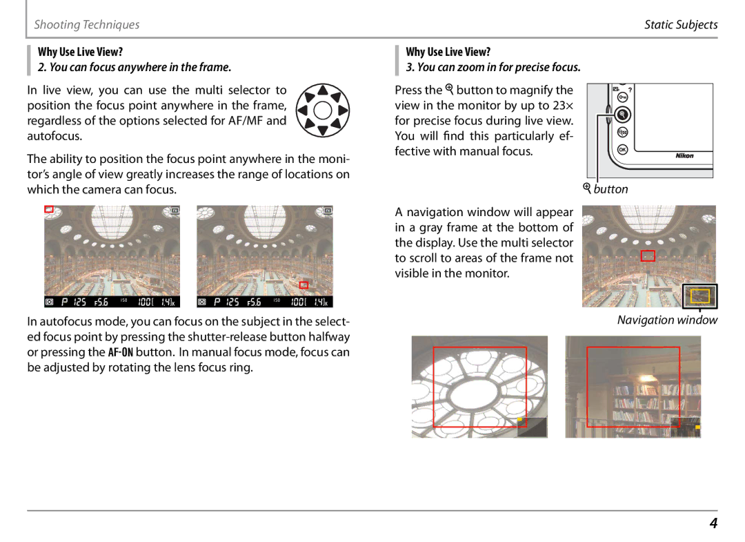 Nikon 25498B manual You can focus anywhere in the frame 