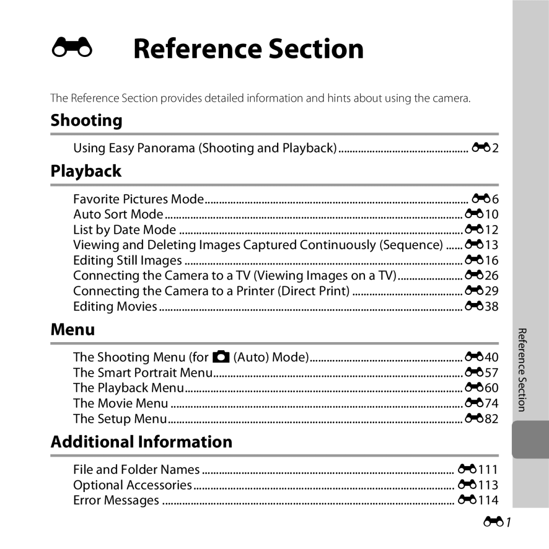 Nikon 26377, COOLPIXS5200PLUM manual Viewing and Deleting Images Captured Continuously Sequence, Reference Section 