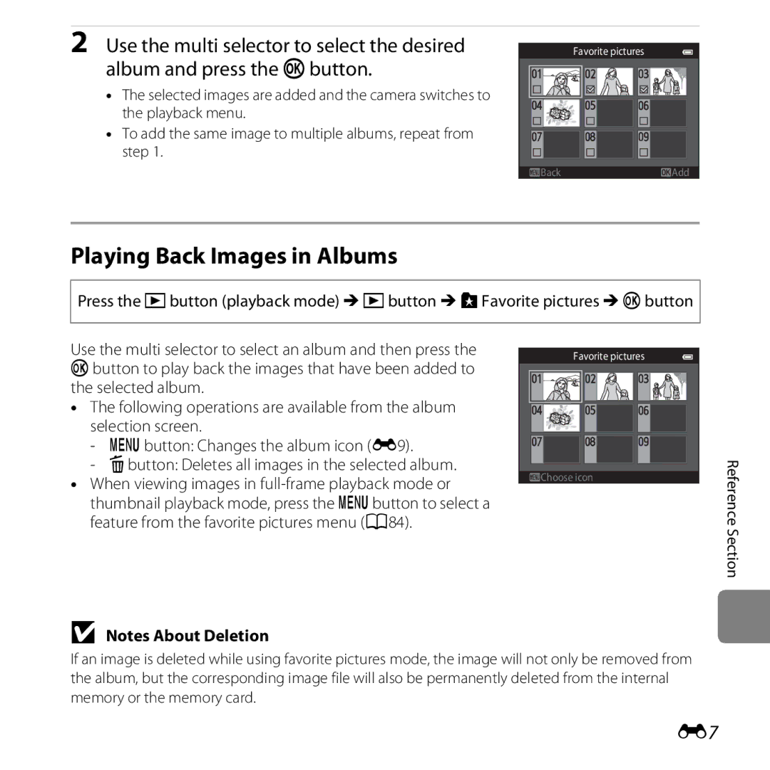 Nikon 26377, COOLPIXS5200PLUMKIT, COOLPIXS5200RED, COOLPIXS5200BLK manual Playing Back Images in Albums 