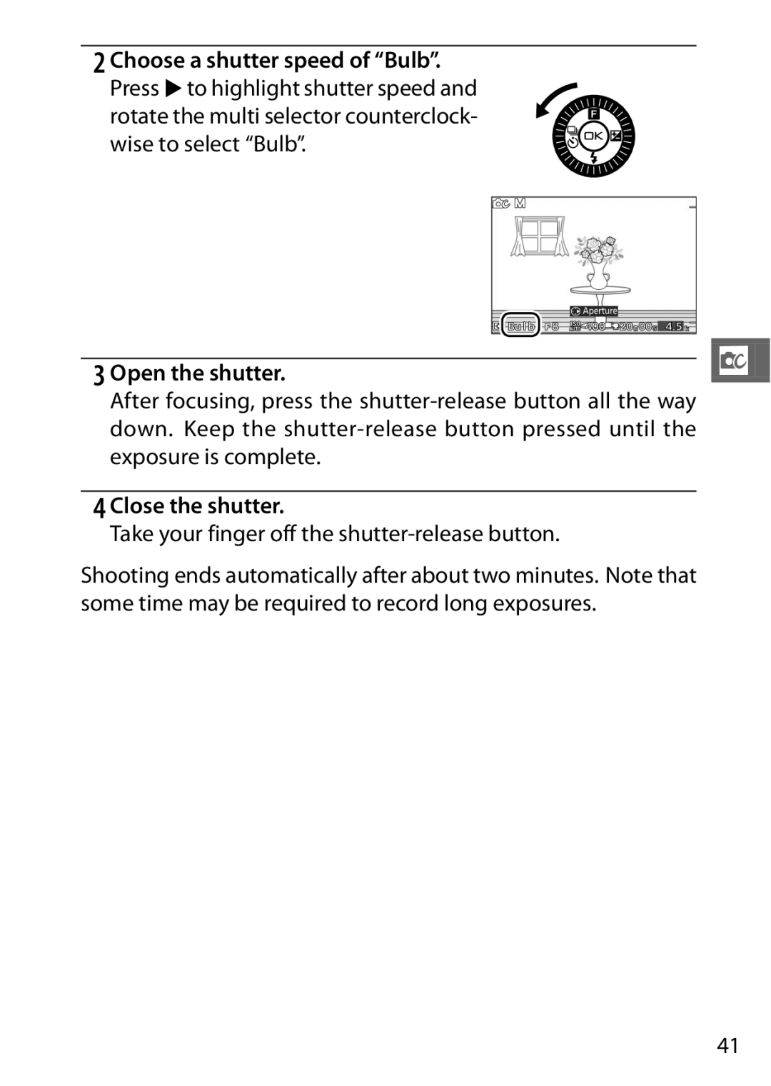 Nikon 27619, 27631, S1 White, S1 Red, 27629 manual Close the shutter 