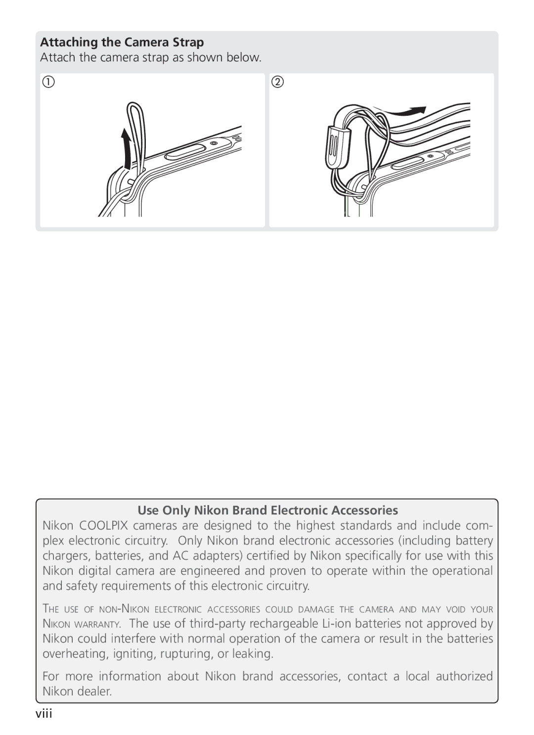 Nikon 27706, 27698, 27697, 27699, 27696 manual Use Only Nikon Brand Electronic Accessories 