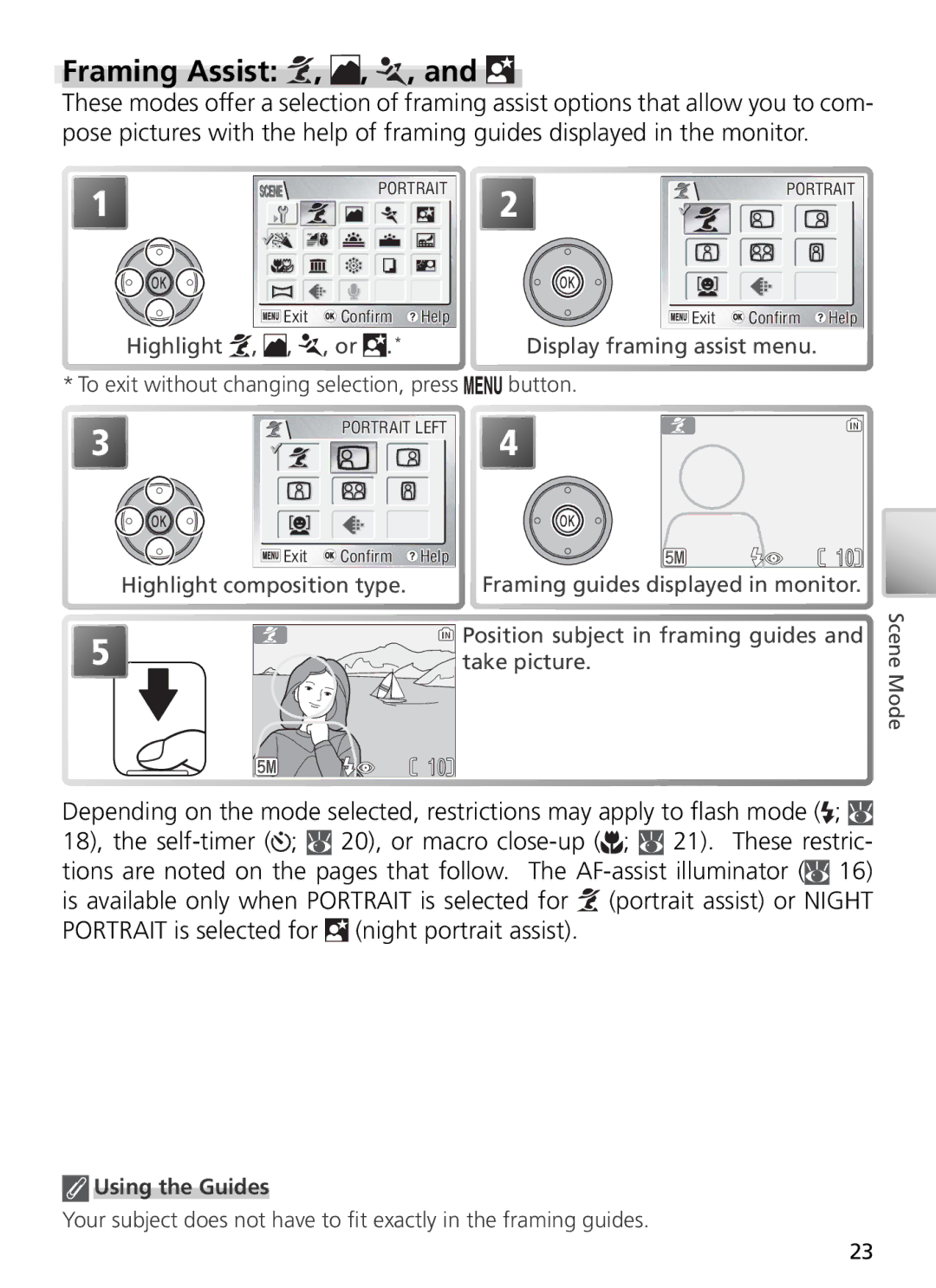 Nikon 27699, 27706, 27698, 27697, 27696 manual Framing Assist, Using the Guides 