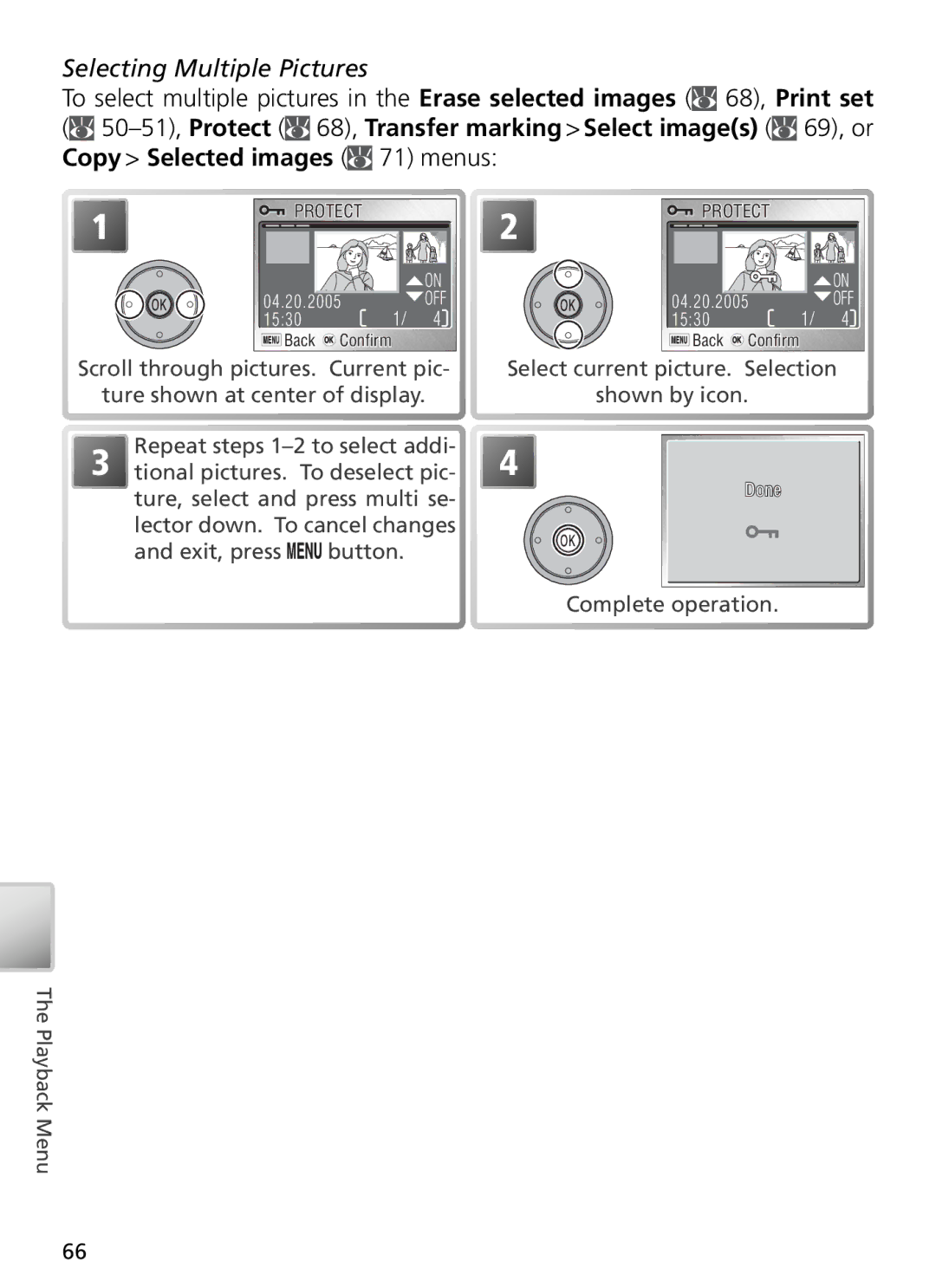 Nikon 27698, 27706, 27697, 27699, 27696 manual Selecting Multiple Pictures 