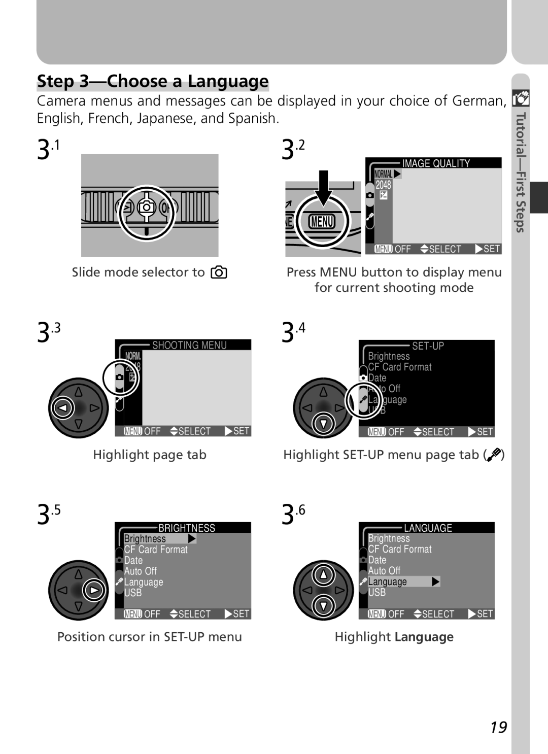 Nikon 3500 manual Choose a Language 