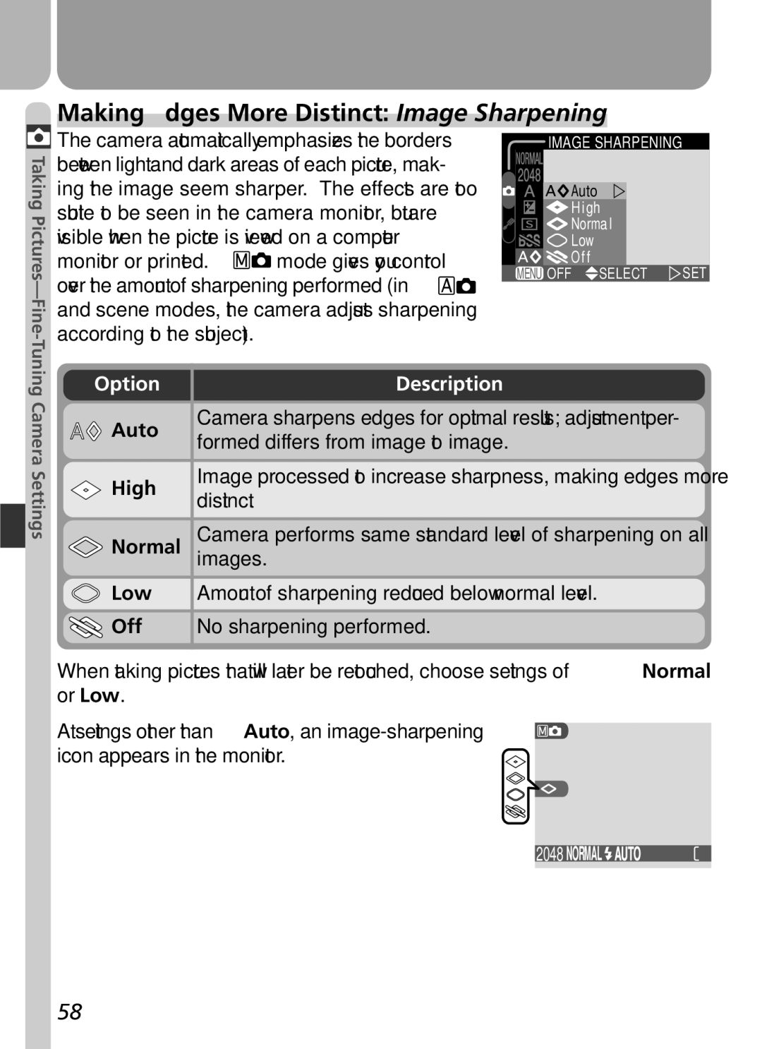 Nikon 3500 manual Making Edges More Distinct Image Sharpening 