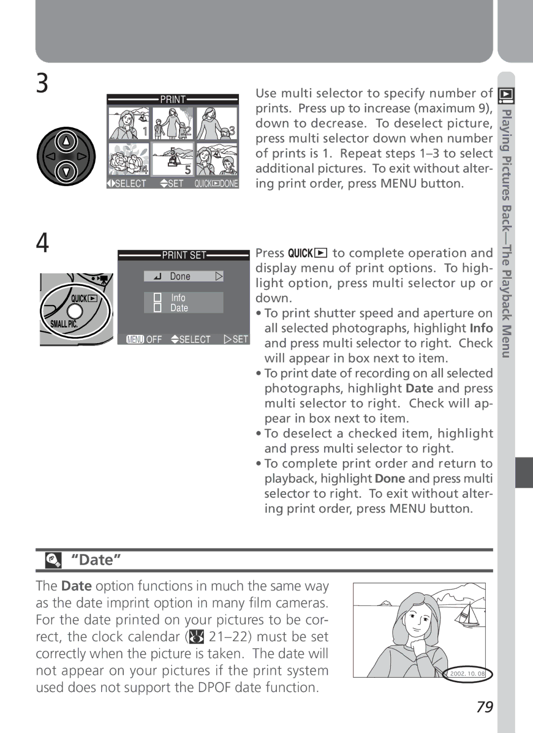 Nikon 3500 manual Date 