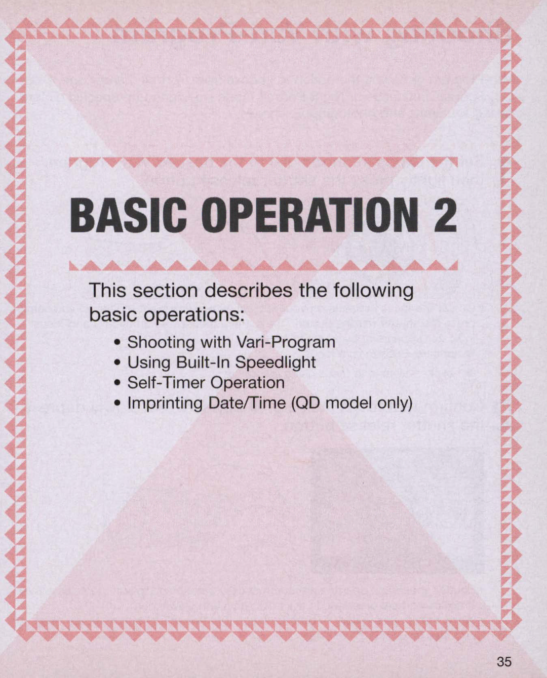 Nikon 55, 3699, 3700 instruction manual This section describes the following basic operations 