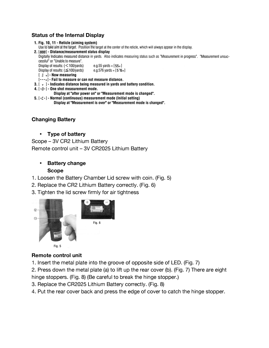 Nikon 4-12X42 instruction manual Battery change Scope, Remote control unit 