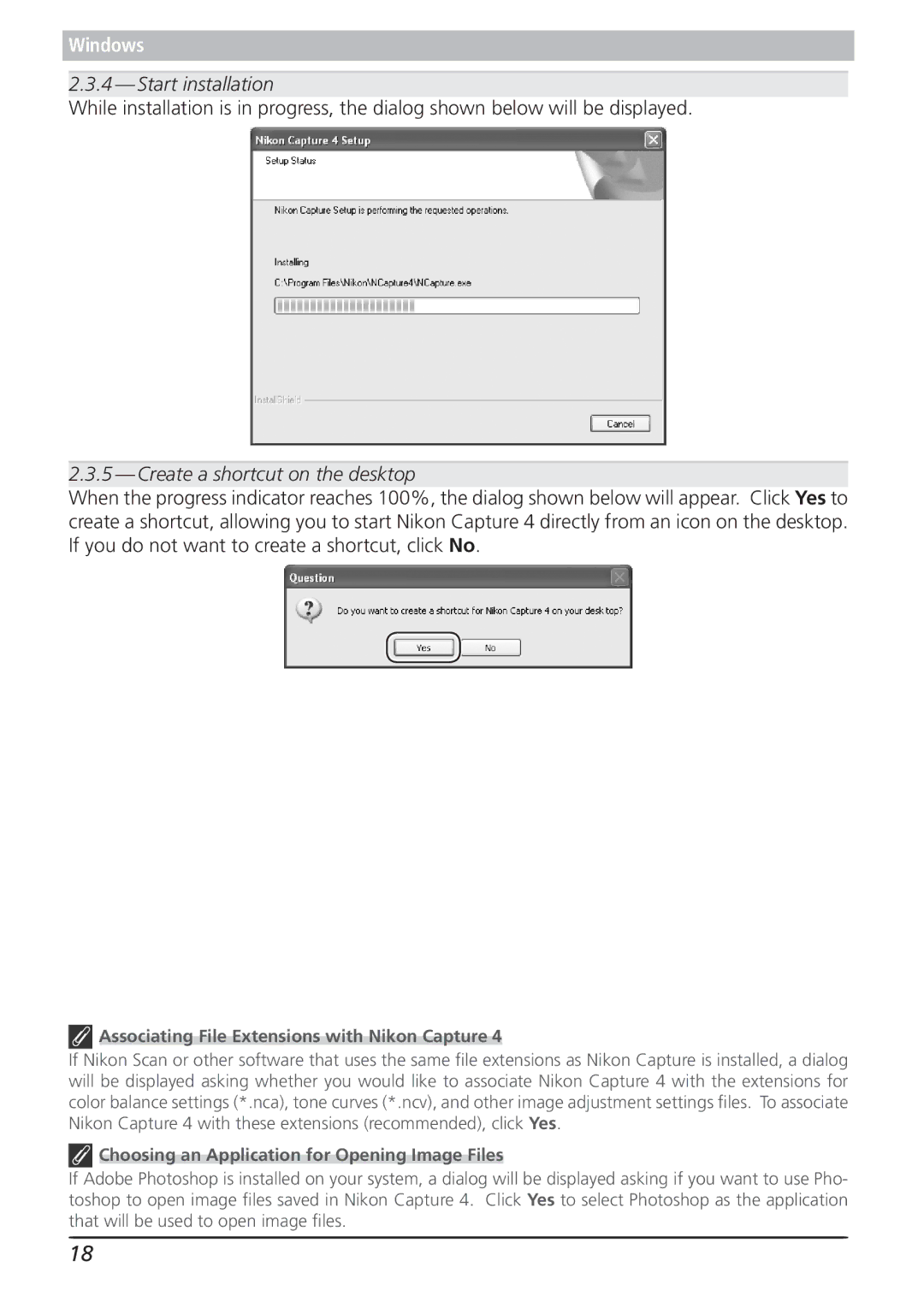 Nikon 4.2 manual Start installation 