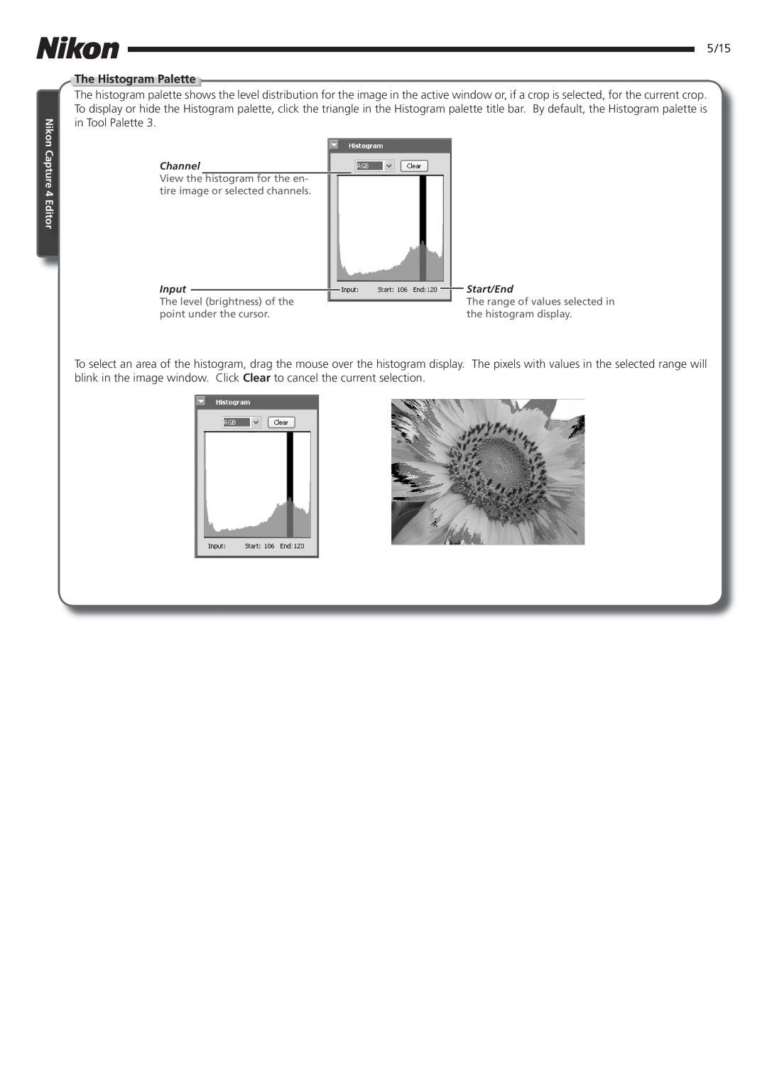 Nikon 4.2 manual The Histogram Palette 