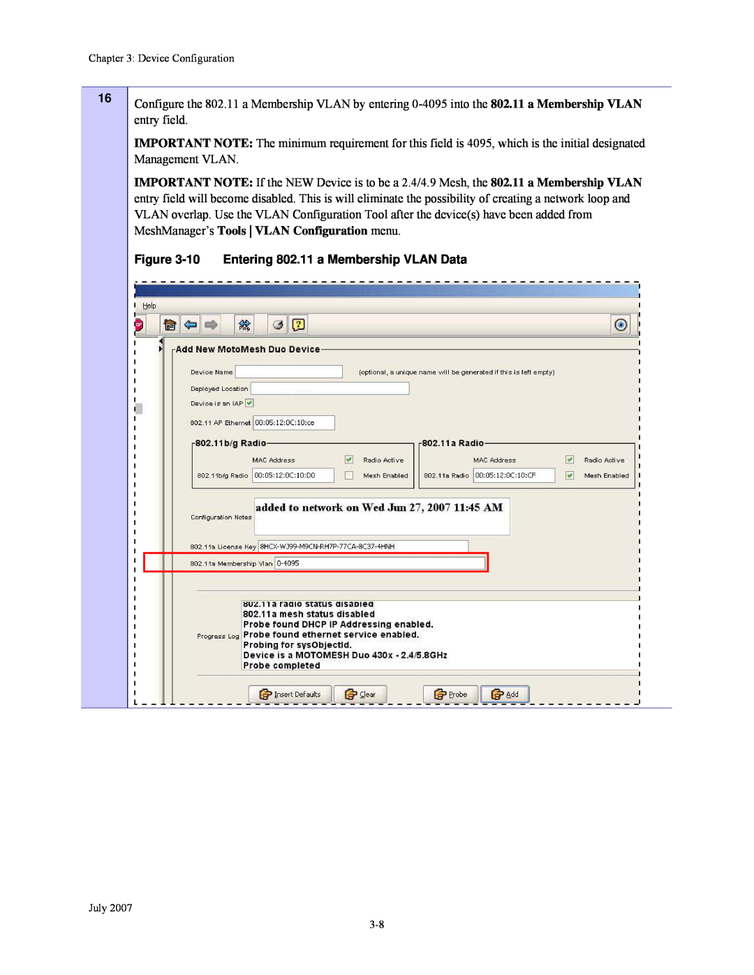 Nikon 4300 manual 10 Entering 802.11 a Membership VLAN Data 