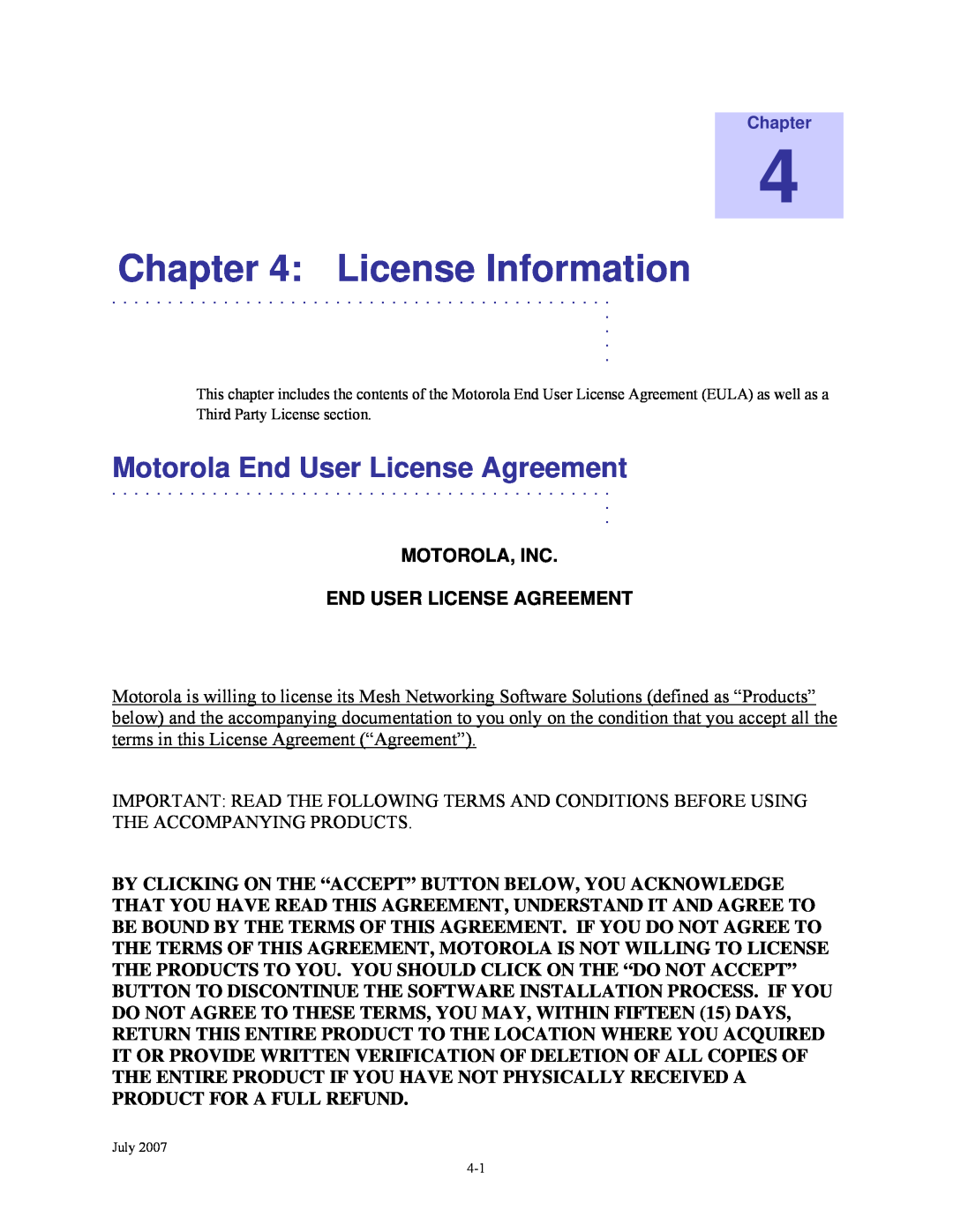 Nikon 4300 manual License Information, Motorola End User License Agreement, Motorola, Inc End User License Agreement 