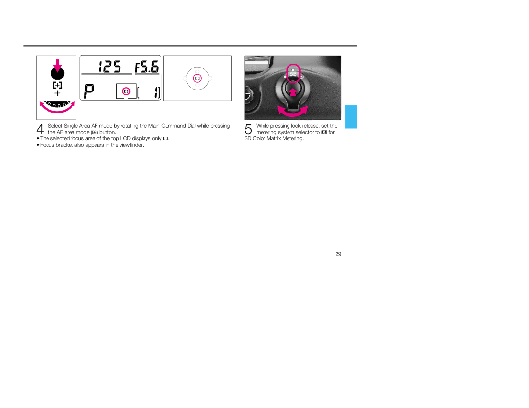 Nikon 1797, 5 instruction manual While pressing lock release, set 