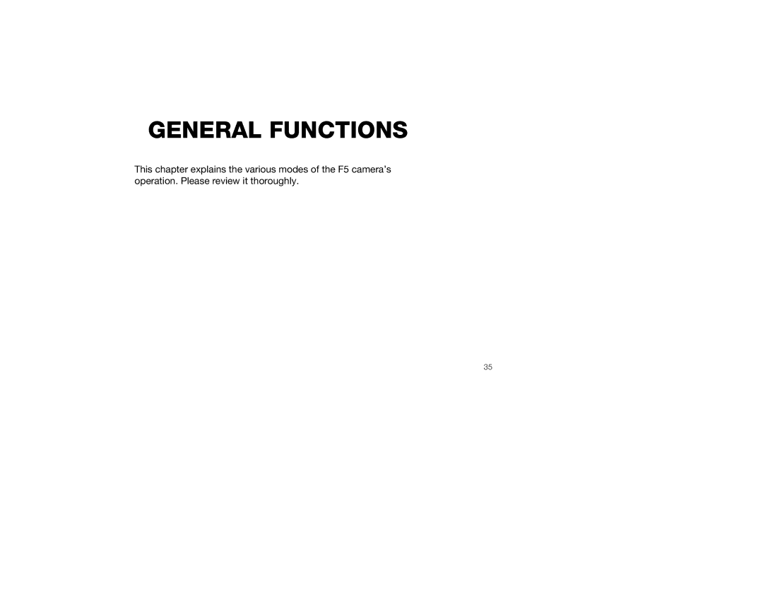 Nikon 1797, 5 instruction manual General Functions 