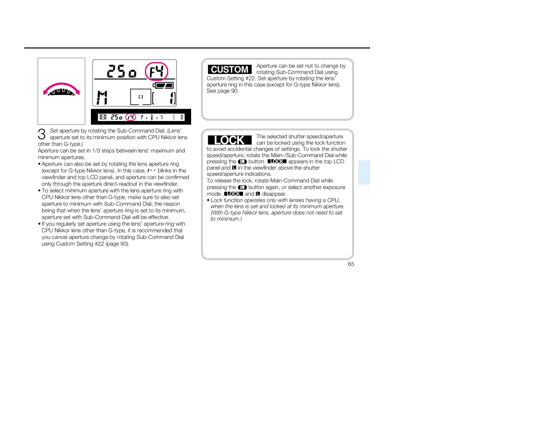 Nikon 1797, 5 instruction manual To minimum. The selected shutter speed/aperture 