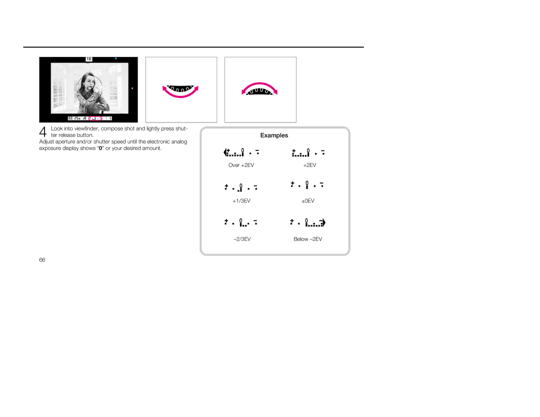 Nikon 5, 1797 instruction manual Examples, +2EV, +1/3EV±0EV 