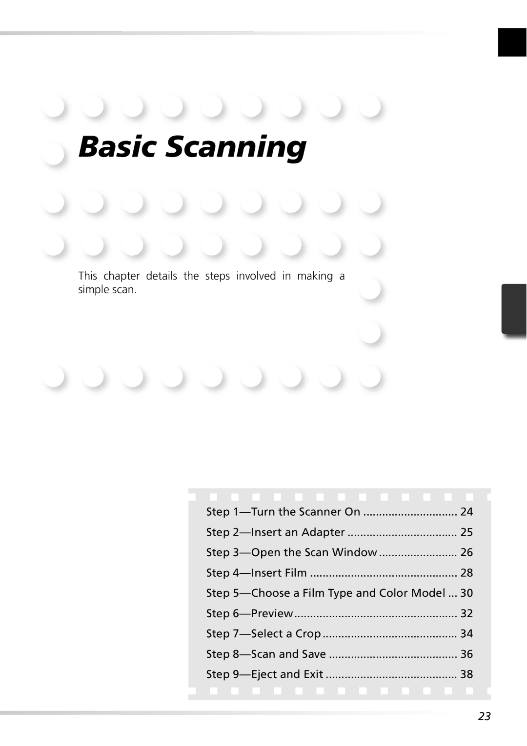 Nikon 5000ED user manual Basic Scanning 