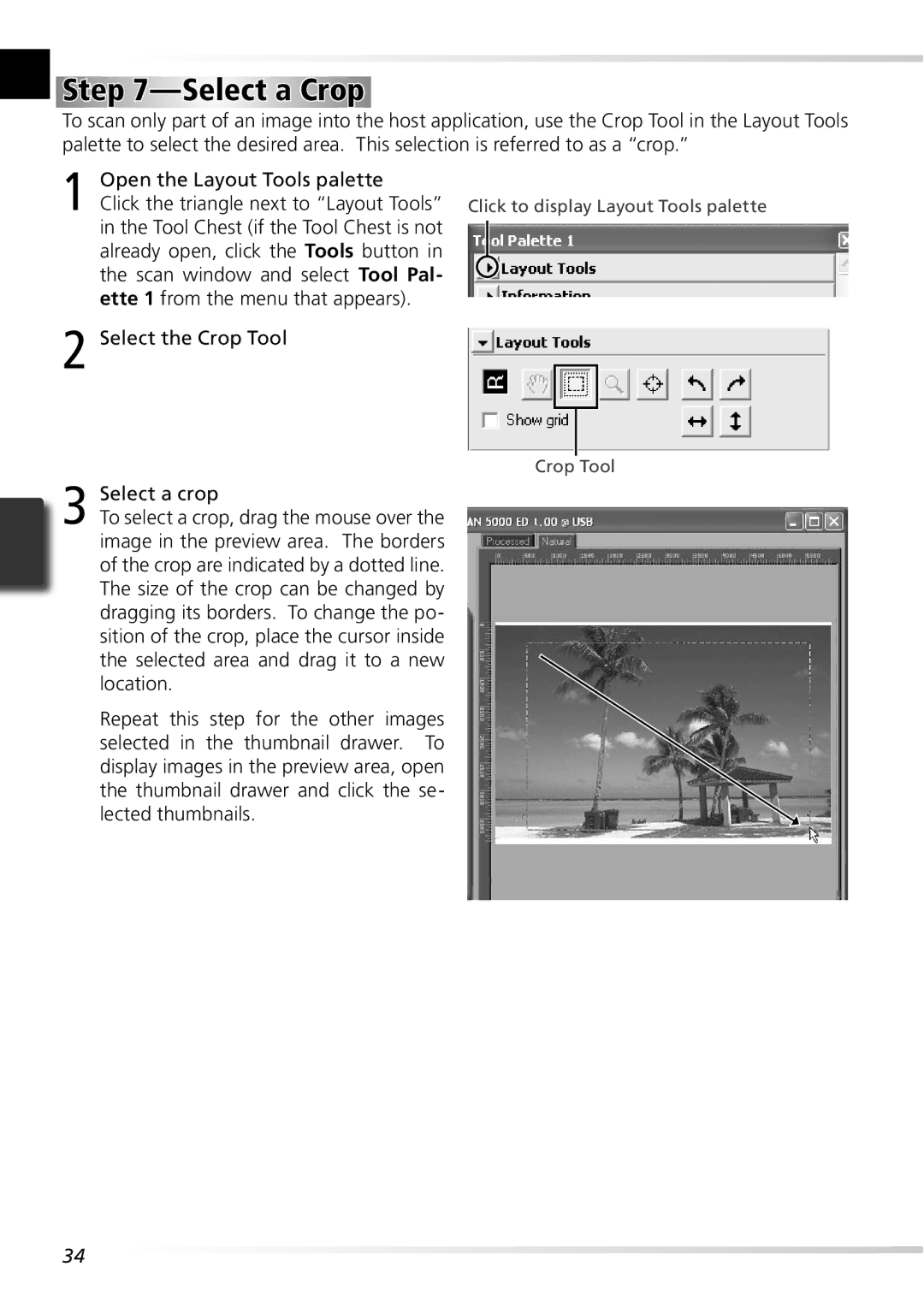 Nikon 5000ED user manual Select a Crop 