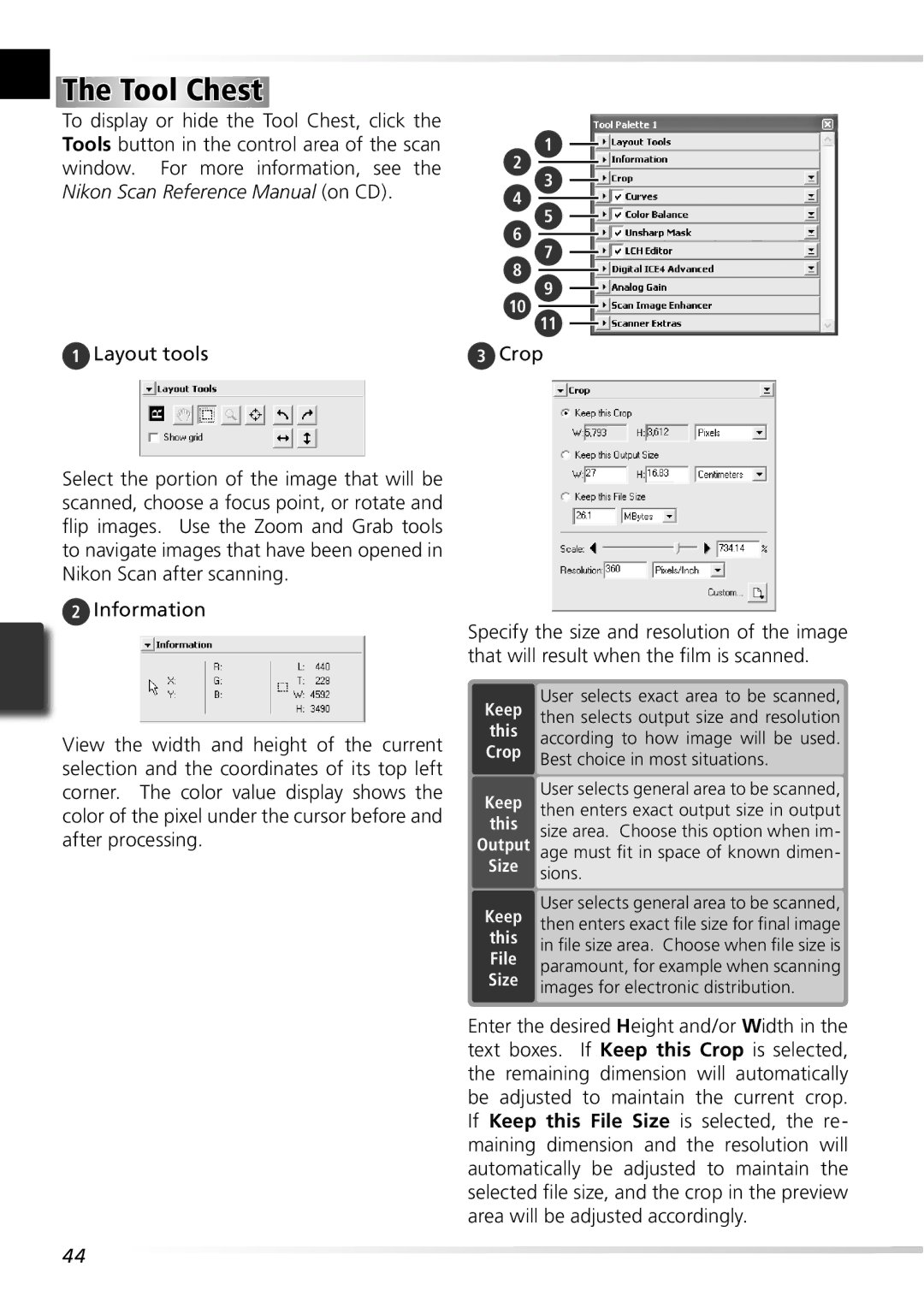 Nikon 5000ED user manual Tool Chest, According to how image will be used, Best choice in most situations, Sions 