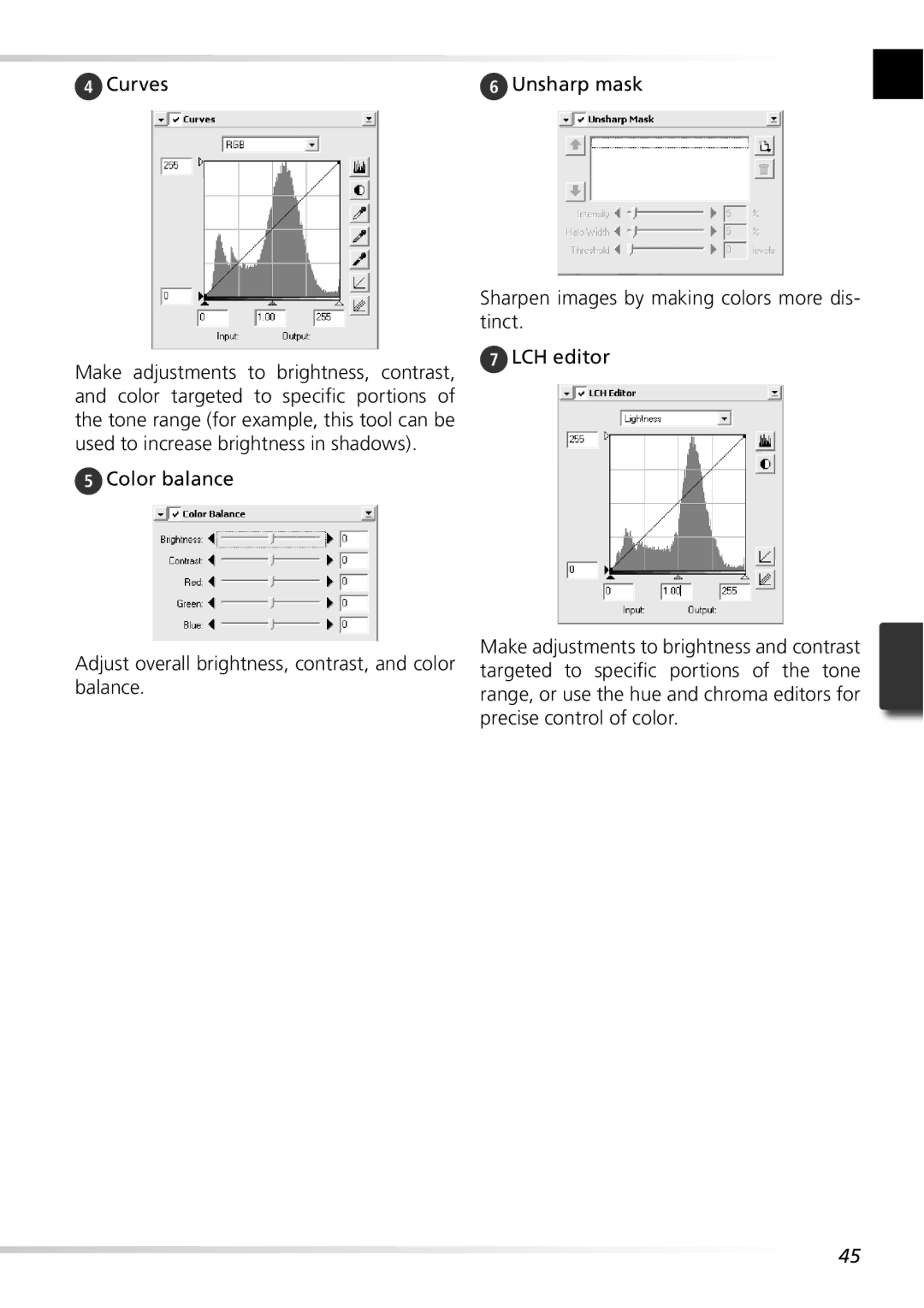 Nikon 5000ED user manual Curves 