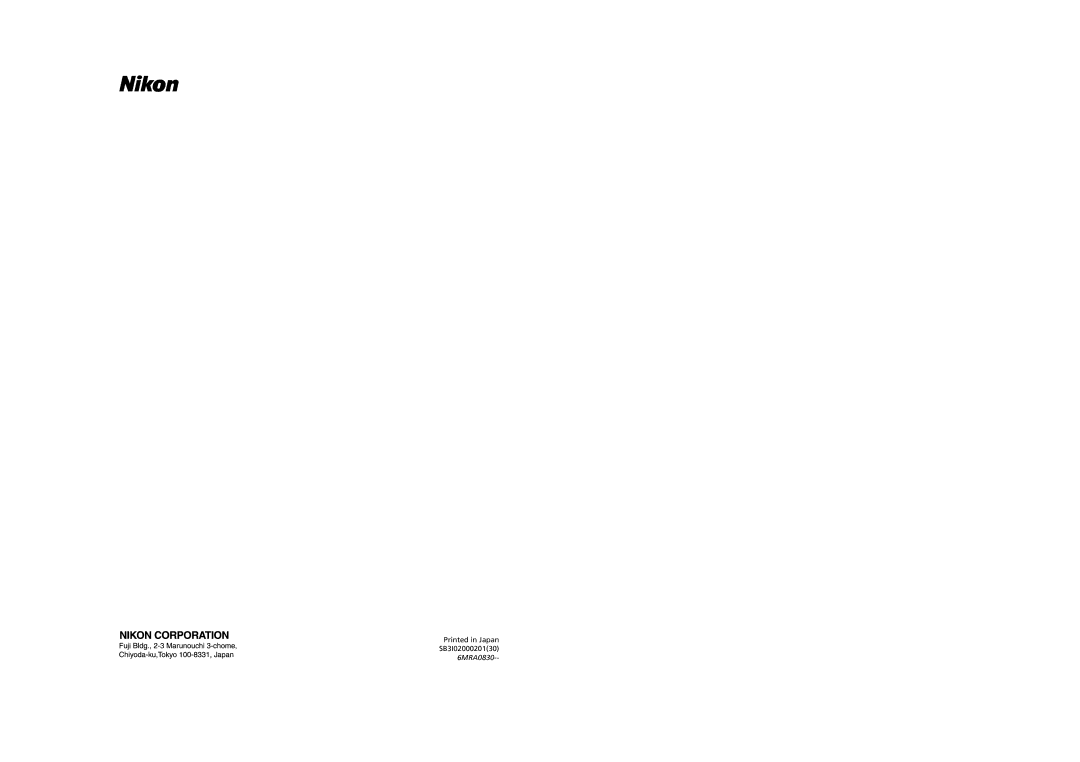 Nikon 5000ED user manual 6MRA0830 