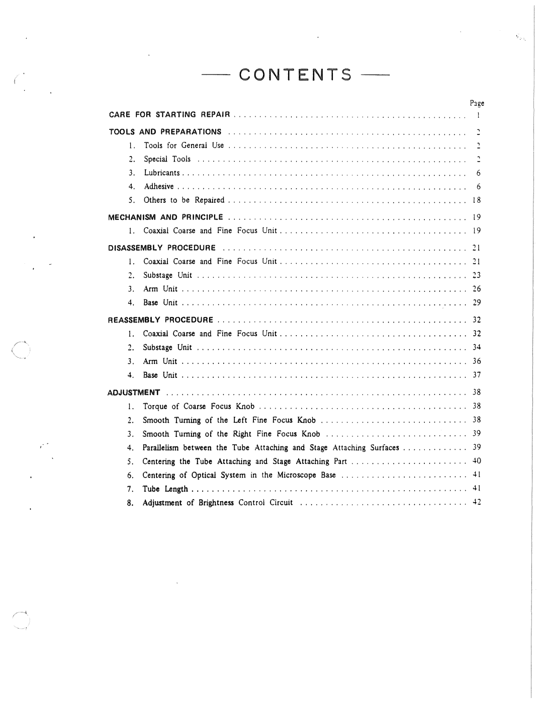 Nikon 50i and E100 manual Contents 