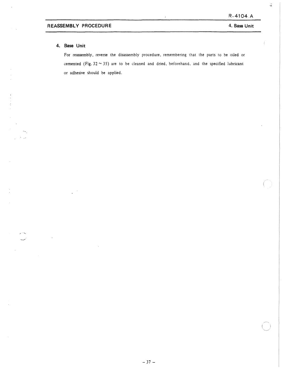 Nikon 50i and E100 manual Reassembly Procedure 