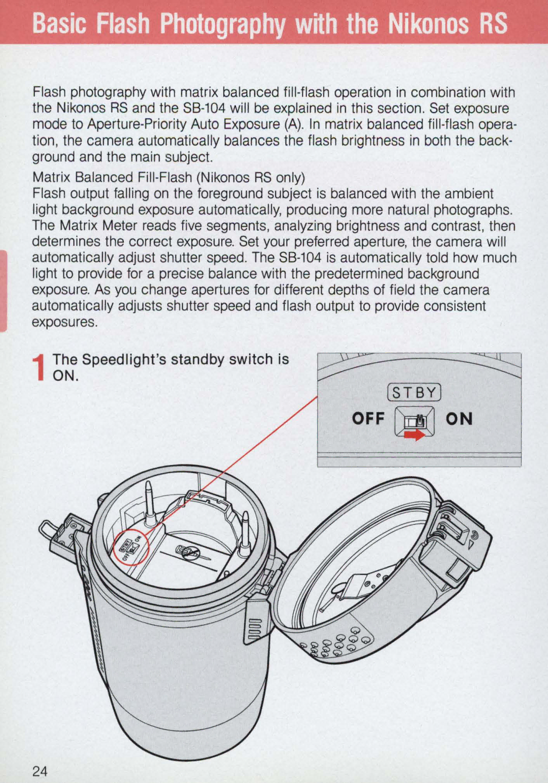 Nikon 58-104 manual Basic Flash Photography with the Nikonos RS 