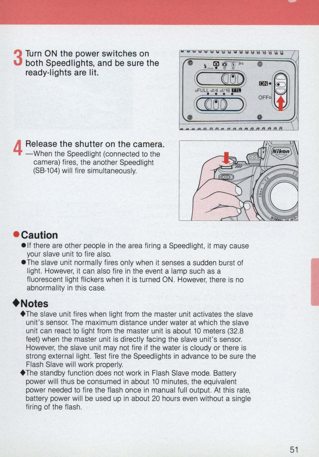 Nikon 58-104 manual ~·i, Release the shutter on the camera 