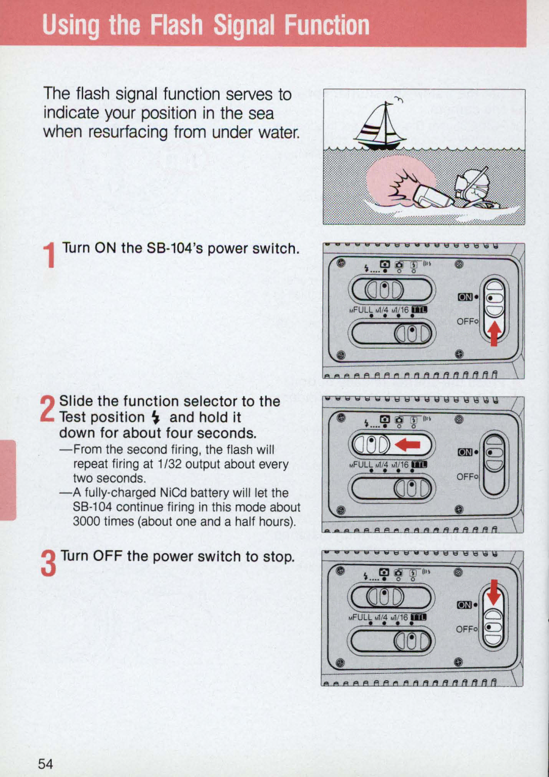 Nikon 58-104 manual ··e, Using the Flash Signal Function 