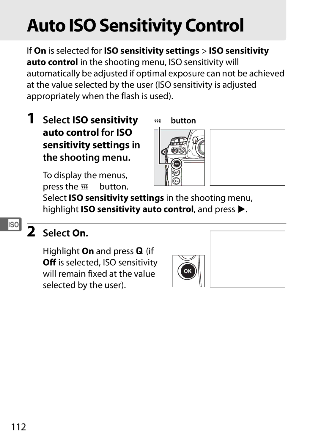 Nikon 6MB07411-03 user manual Select On, 112 