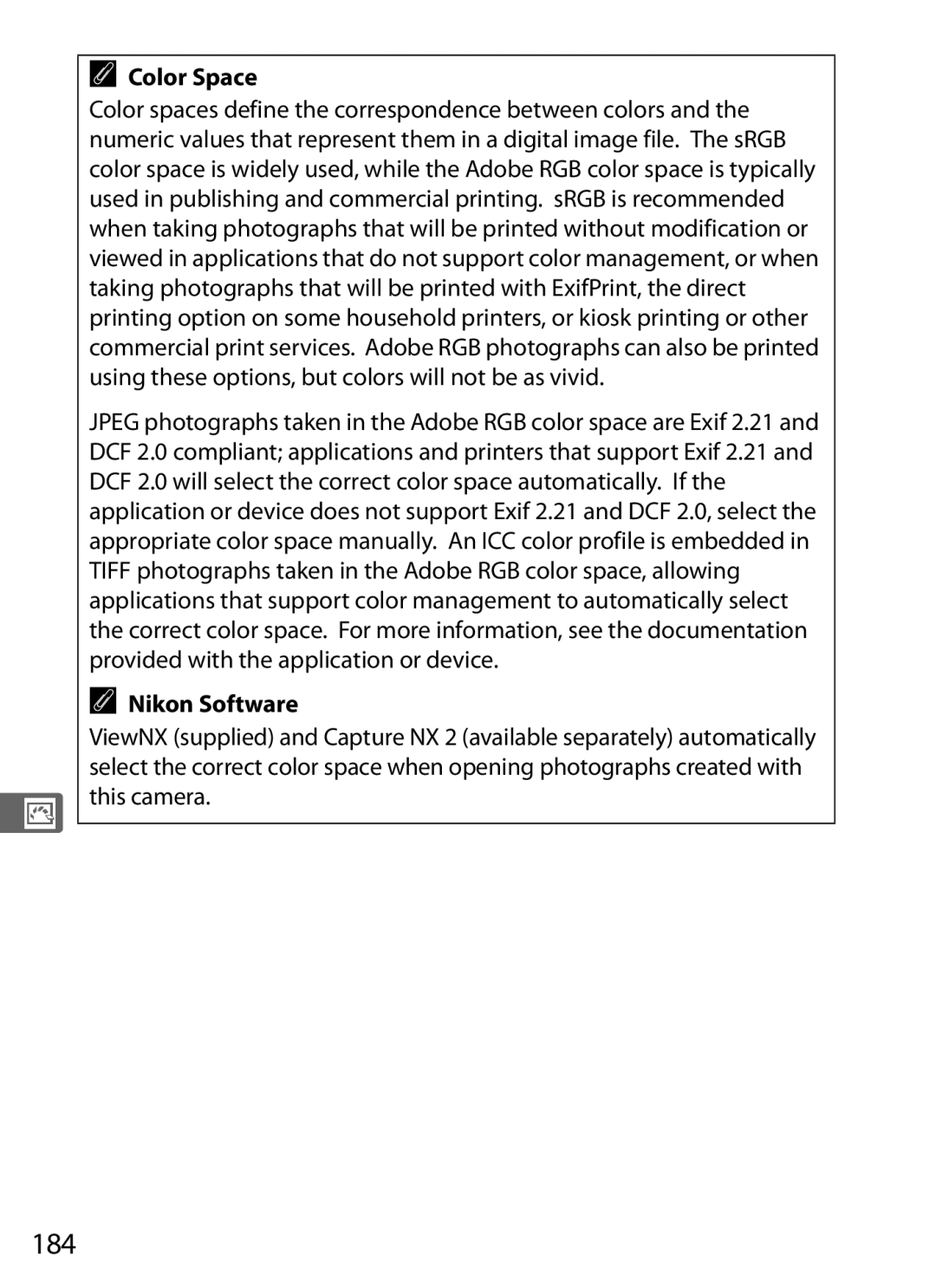 Nikon 6MB07411-03 user manual 184, Nikon Software 