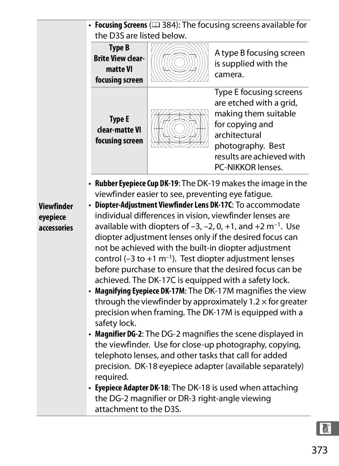 Nikon 6MB07411-03 user manual 373, Eyepiece 