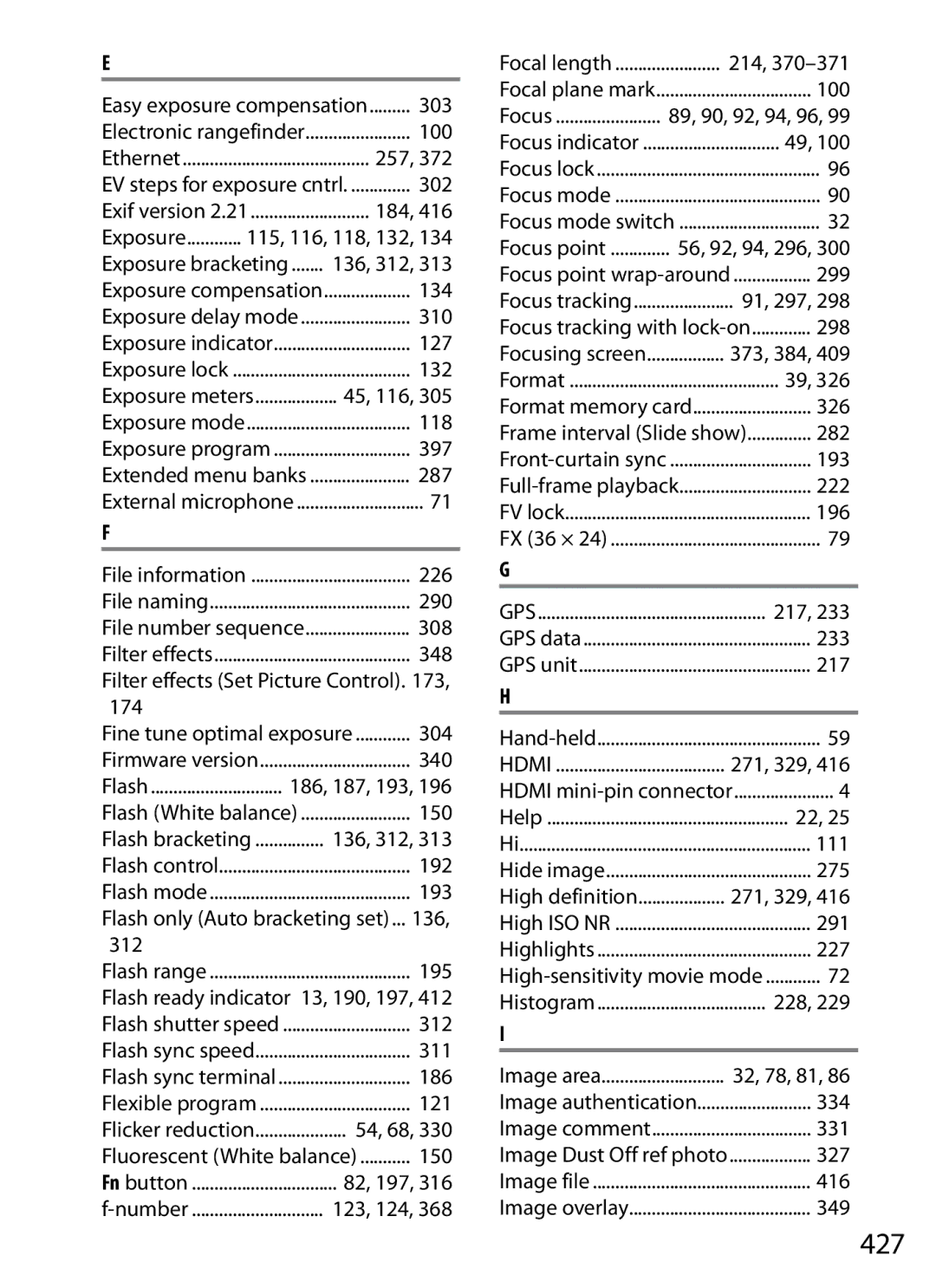 Nikon 6MB07411-03 user manual 427, 302 