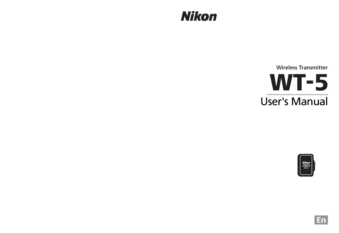 Nikon 6MWA0711-01 user manual Wireless Transmitter 