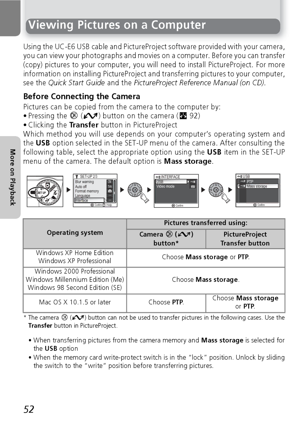 Nikon 7600 manual Viewing Pictures on a Computer, Before Connecting the Camera, Pictures transferred using 