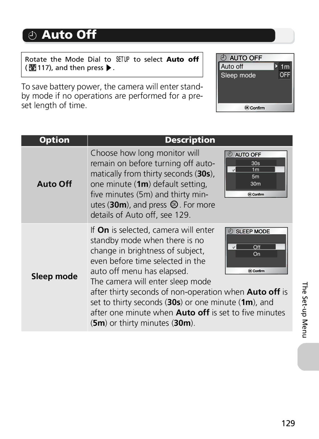 Nikon COOLPIX5900, 7900 manual Auto Off, Sleep mode 