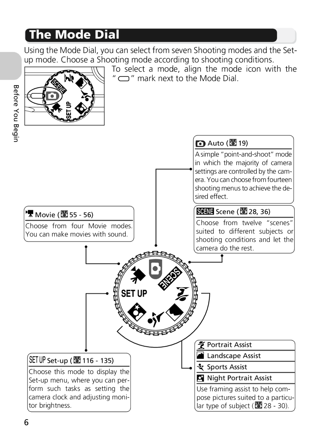 Nikon COOLPIX5900, 7900 manual Mode Dial 