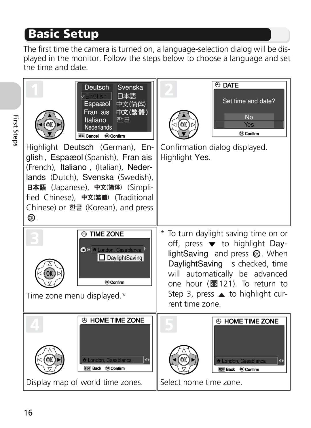 Nikon 7900, COOLPIX5900 manual Basic Setup 