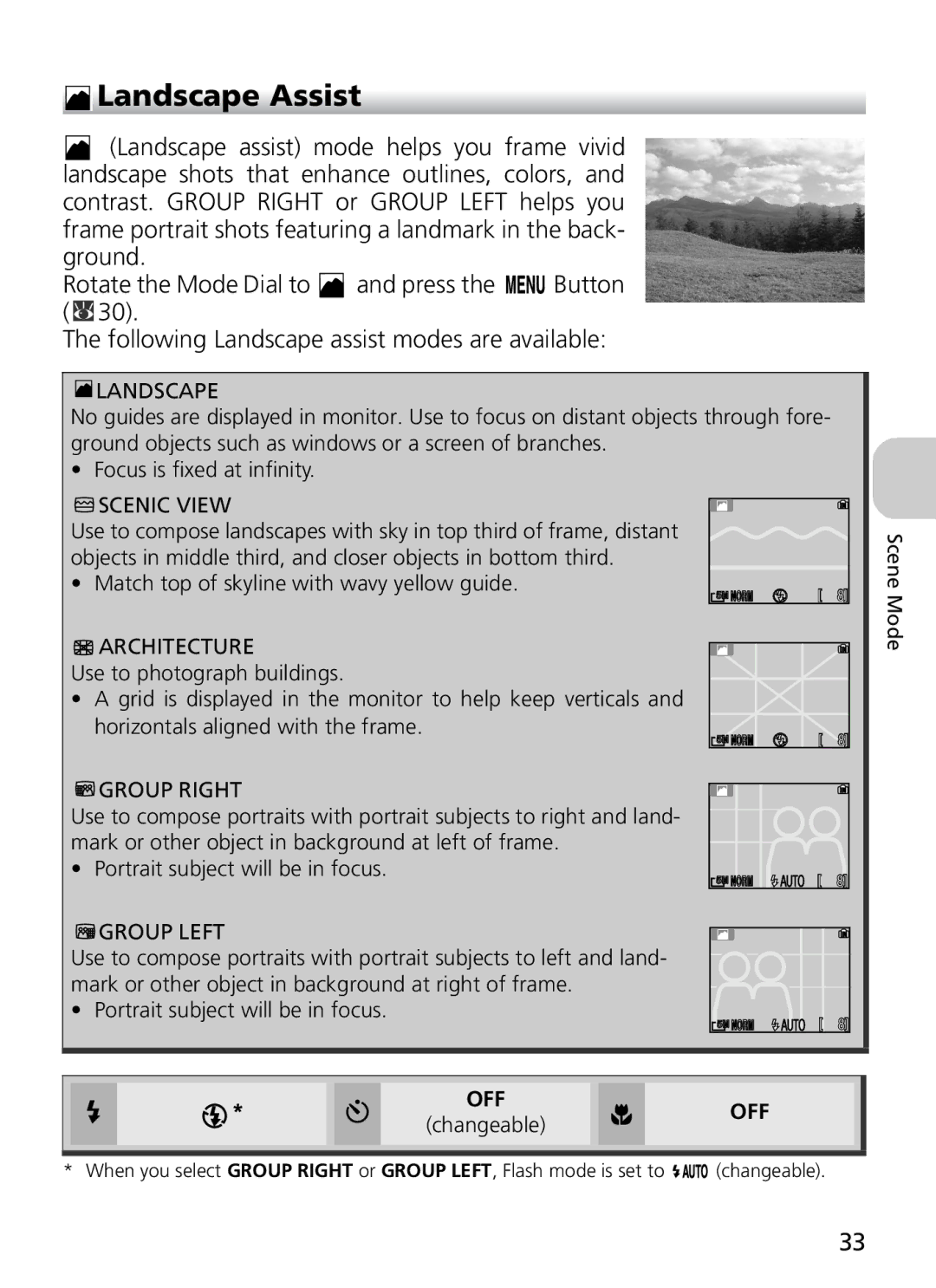 Nikon COOLPIX5900, 7900 manual Landscape Assist, Portrait subject will be in focus 